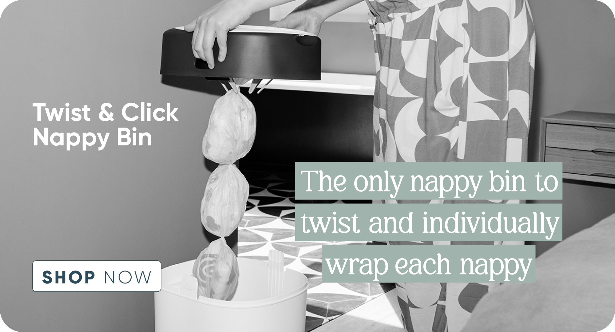 Twist & Click Nappy Bin